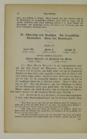 IV. Österreich und Preußen. Die französische Revolution. Sturz der Bourbonen