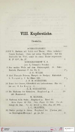 VIII. Kupferstiche (Nr. 25107 - 3832)