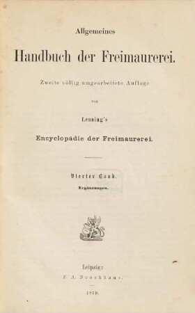 Allgemeines Handbuch der Freimaurerei, 4
