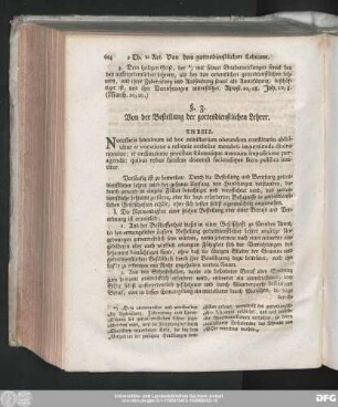 §. 3. Von der Bestellung der gottesdienstlichen Lehrer.