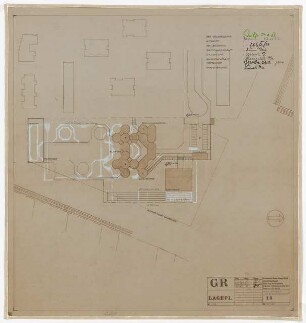 Grundschule Reinickendorf (heute: Reineke-Fuchs-Schule), Berlin-Reinickendorf: Vorentwurf. Lageplan 1:500