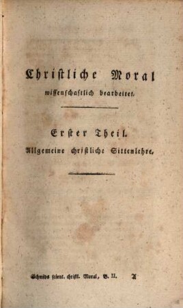 Christliche Moral, 2