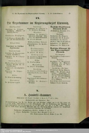 X. Handels-Kammer und Gewerbe-Kammer