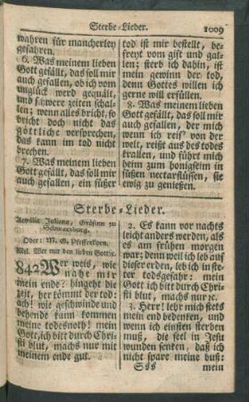 Sterbe-Lieder.