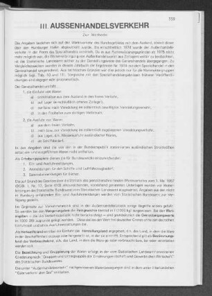 III. Außenhandelsverkehr