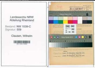 Entnazifizierung Wilhelm Clausen , geb. 10.04.1906 (Polizist)