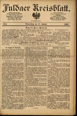 Ausgabe vom Donnerstag, den 17. Januar 1895.