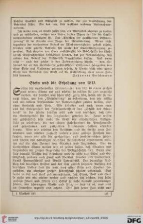 26: Stein und die Erhebung von 1813