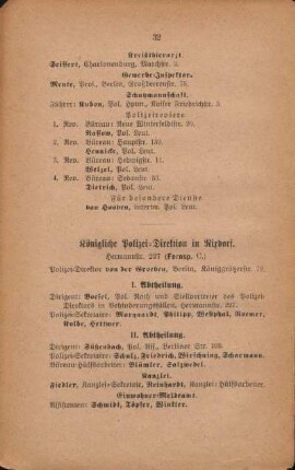 Königliche Polizei-Direktion in Rixdorf