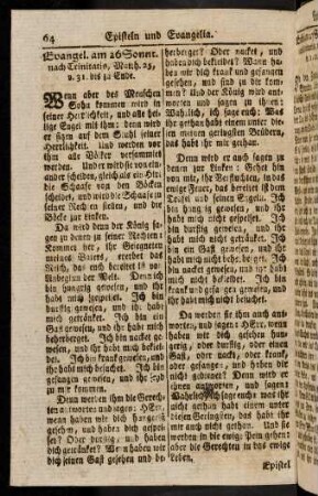 64-66, Evangel. am 26. Sonnt. nach Trinitatis; ...