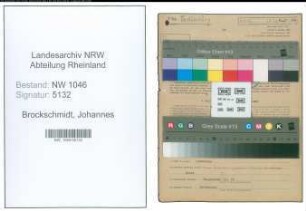 Entnazifizierung Johannes Brockschmidt , geb. 25.12.1909 (Kaufmaennischer Angestellter)