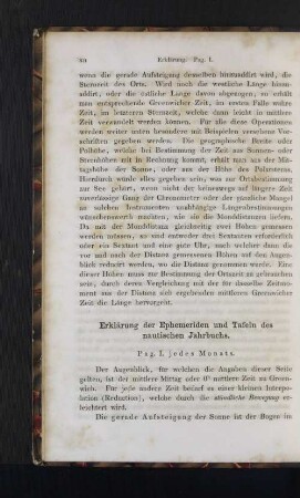 Erklärung der Ephemeriden und Tafeln des nautischen Jahrbuchs.