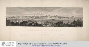 Panorama de Cologne [Köln]. Nach der Natur gezeichnet von Ludwig Lange. In Stahl gestochen von Joh[ann] Poppel. Darmstadt: Gustav Georg Lange, [ca.1840]