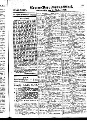 1663. Ausgabe. Dienstag, 9. Oktober 1917