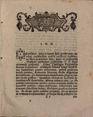 Theologiae propheticae primae quaedam lineae