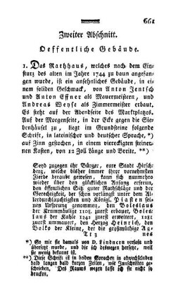Zweiter Abschnitt. Oeffentliche Gebäude.