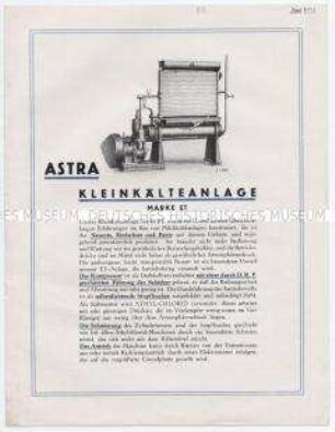 ASTRA KLEINKÄLTEANLAGE MARKE ET