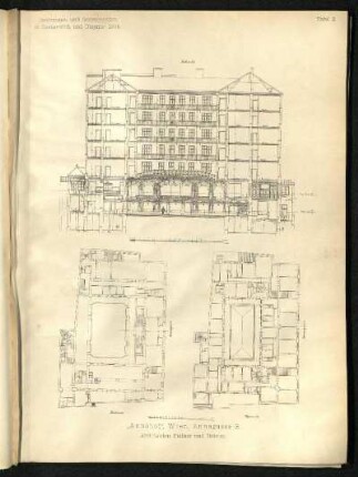 "Annahof", Wien, Annagasse 3. Architekten: Fellner und Helmer.
