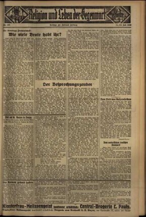 Dritte Ausgabe vom Sonntag, den 12. Juli 1936.
