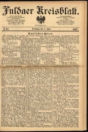 Ausgabe vom Dienstag, den 01. Juni 1897.