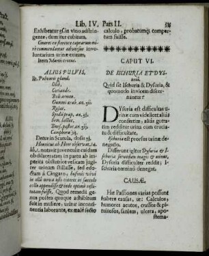 Caput VI. De Ischuria Et Dysuriâ.