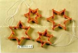 Seiffener Christbaumschmuck: 2 Satz Sterne