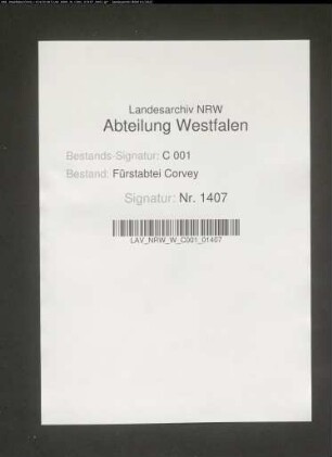 Rechtsgutachten über Abschoß von Brautschatzgelder der Juden im Fürstentum Corvey