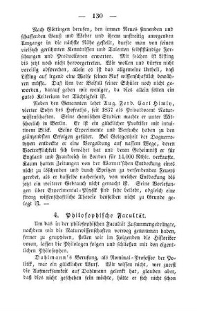 4. Philosophische Facultät.