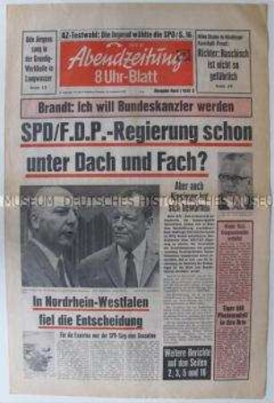 Nürnberger "Abendzeitung" zur Regierungsbildung nach der Bundestagswahl 1969