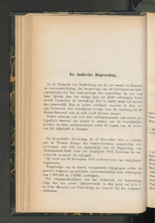 De Indische Begrooting door Ch. P. J. Blok.