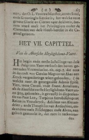 Het VII. Capittel.
