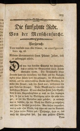 203-217, Die 15. Rede.