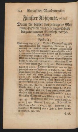 Fünfter Abschnitt. Darin die bisher vorgetragene Meinung gegen die aus der heiligen Schrift hergenommenen Einwürfe vertheidiget wird
