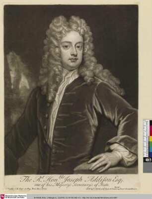 The R.t Hon:ble Joseph Addison Esq one of the Majesty's Secretary's of State