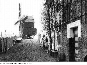 Bockwindmühle und Mühlengehöft, Sachsen (vor 1945)