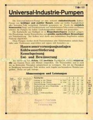 Universal-Industrie-Pumpen
