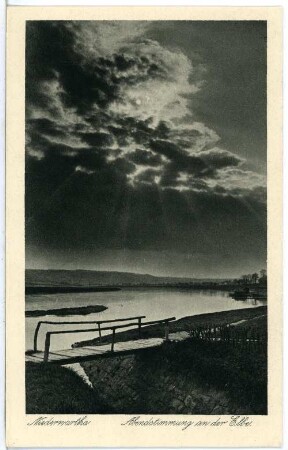 Niederwartha. Abendstimmung an der Elbe