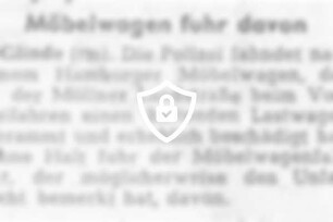 Möbelwagen fuhr davon