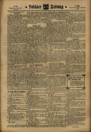 Zweite Ausgabe vom Donnerstag, den 02. März 1911.