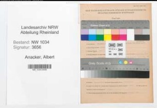 Entnazifizierung Albert Anacker , geb. 26.02.1909 (Oberleutnant)