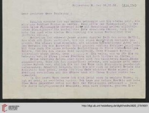 Brief(Abschrift)
