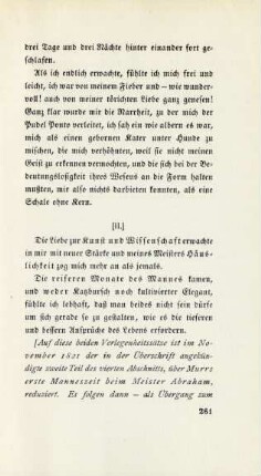 [II.] Die reiferen Monate des Mannes
