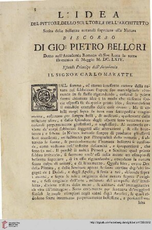 L’idea del pittore, dello scultore, e dell’architetto