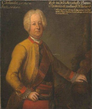 Wilhelm Dietrich Baron von Buddenbrock (1672-1757), preußischer Feldmarschall, Mitglied des Tabakskollegiums von König Friedrich Wilhelm I. und Gesellschafter an seinem Sterbelager
