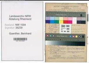 Entnazifizierung Bernhard Guenther , geb. 01.12.1890 (Registrator)