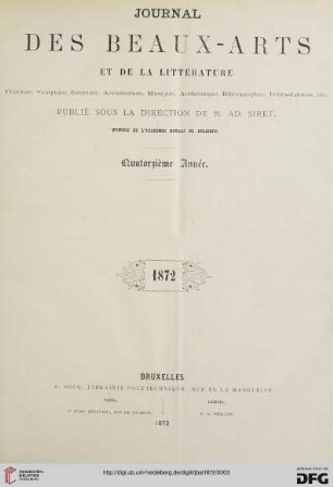 14: Journal des beaux-arts et de la littérature
