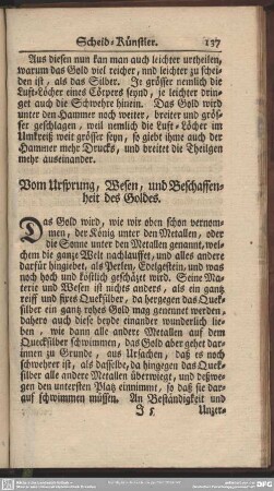 Vom Ursprung, Wesen, und Beschaffenheit des Goldes