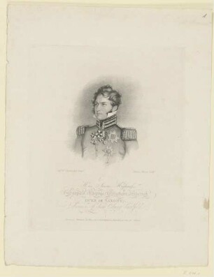 Bildnis des Herzog Leopold George Christian von Sachsen