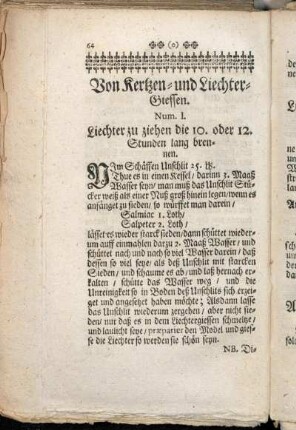 Von Kertzen- und Liechter-Giessen.