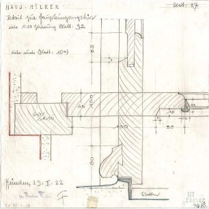 Fischer, Theodor; München; Haus Milker - Haupteingangstür (Detail)